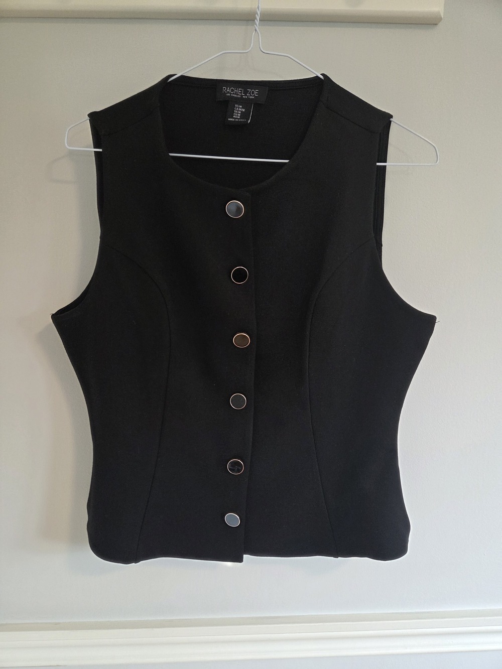 M Black Vest with Buttons
